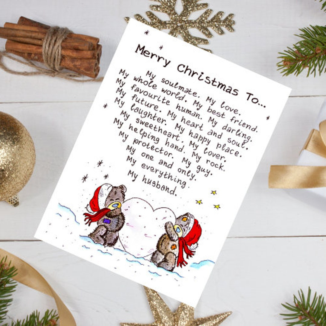 Christmas Day To My Husband At Christmas Merry Christmas To My pertaining to Printable Christmas Card Husband