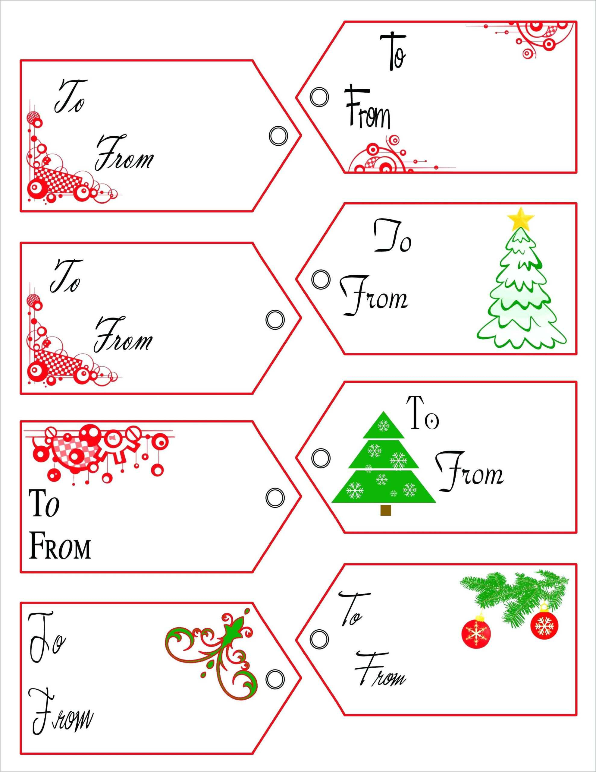 Christmas Free Printable Tags - Printable Party Favors inside Free Printable Christmas Tags Templates Word