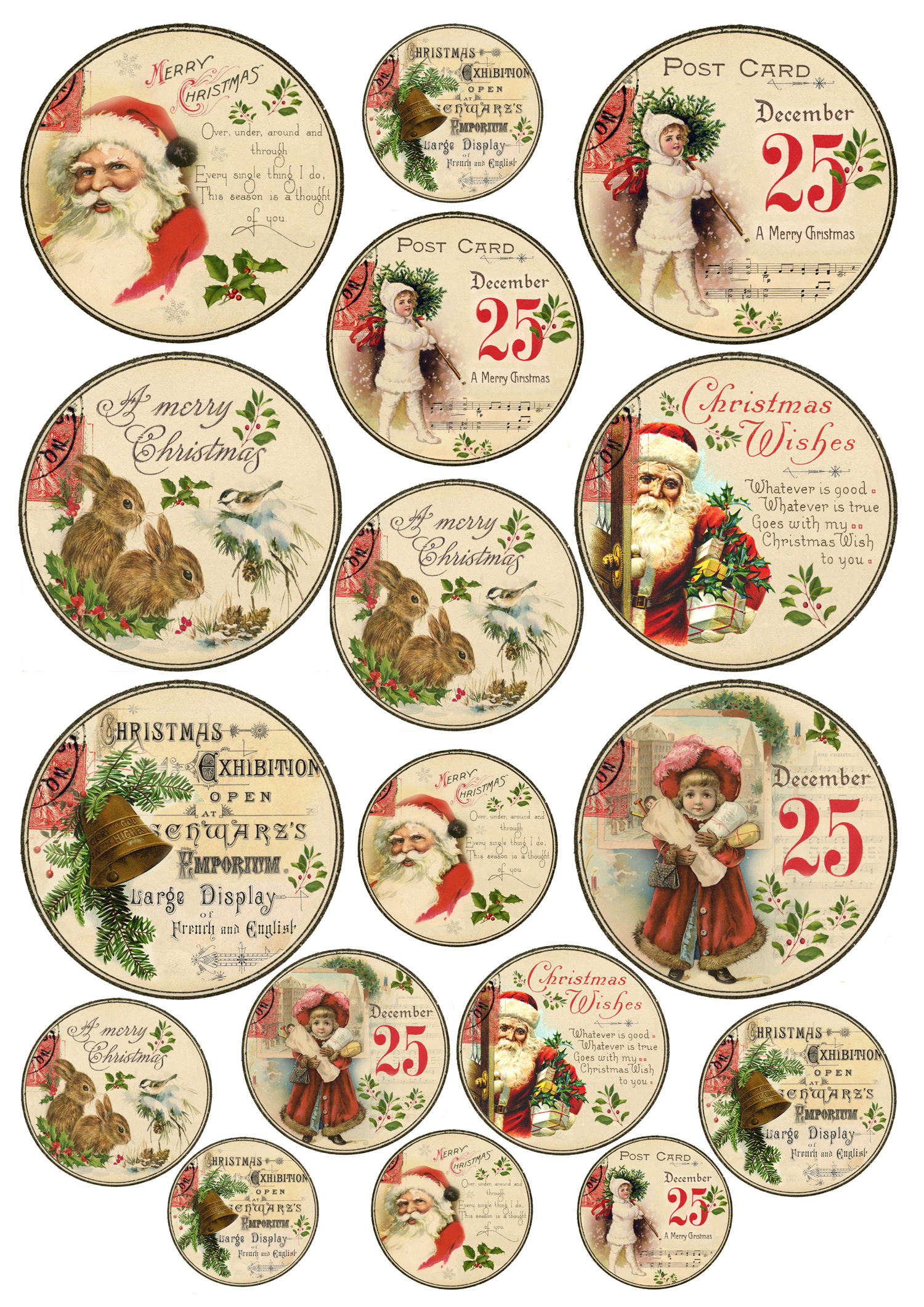 Christmas Gift Tags Printable! in Free Printable Vintage Christmas Gift Tags