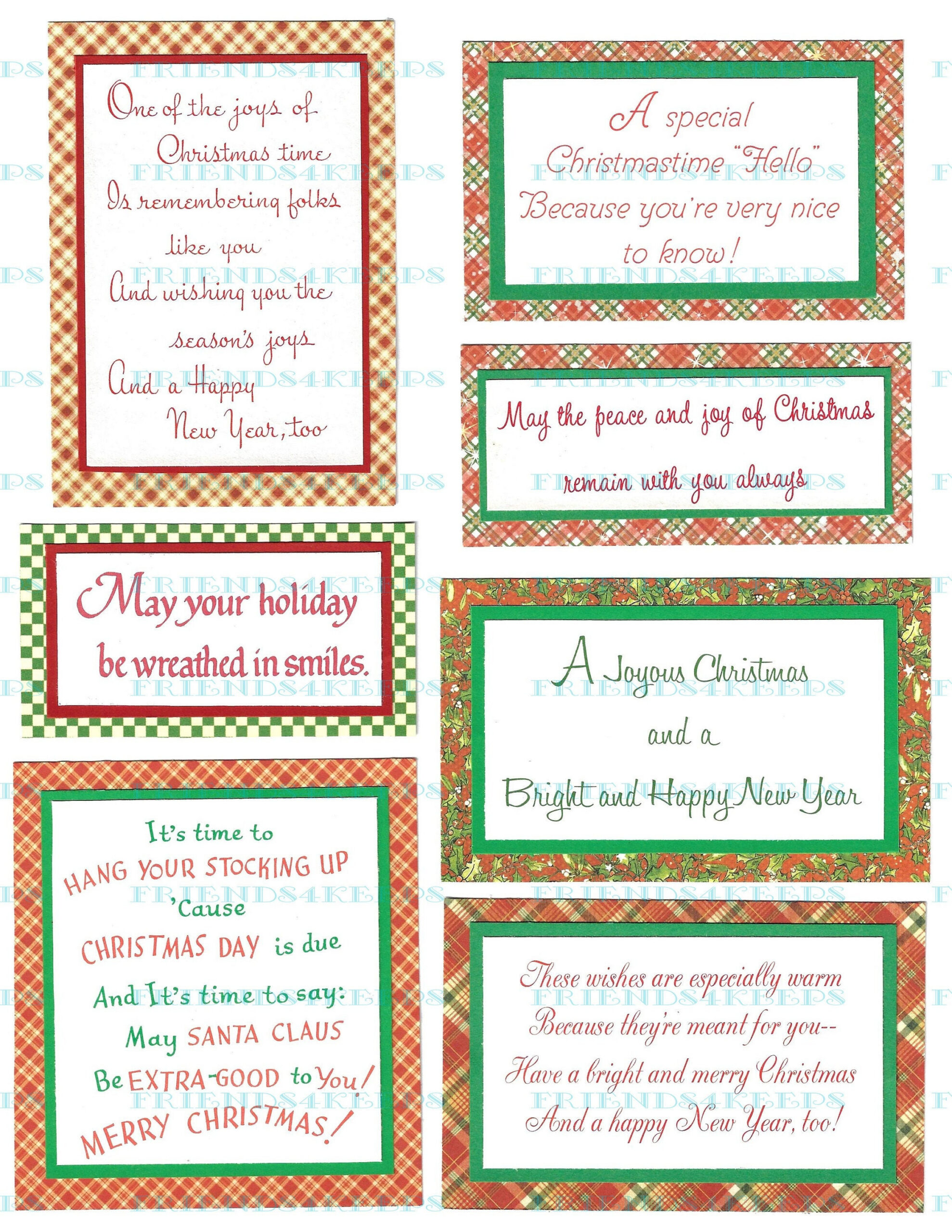 Christmas Greetings Sentiments Printable - Etsy Uk with Printable Christmas Card Messages