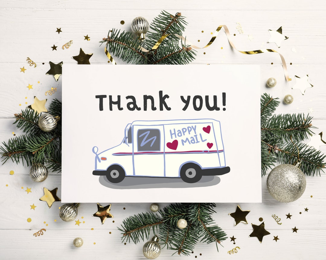 Christmas Postcard Free Thank You Postcard S, Editable And in Free Printable Christmas Card For Mail Carrier
