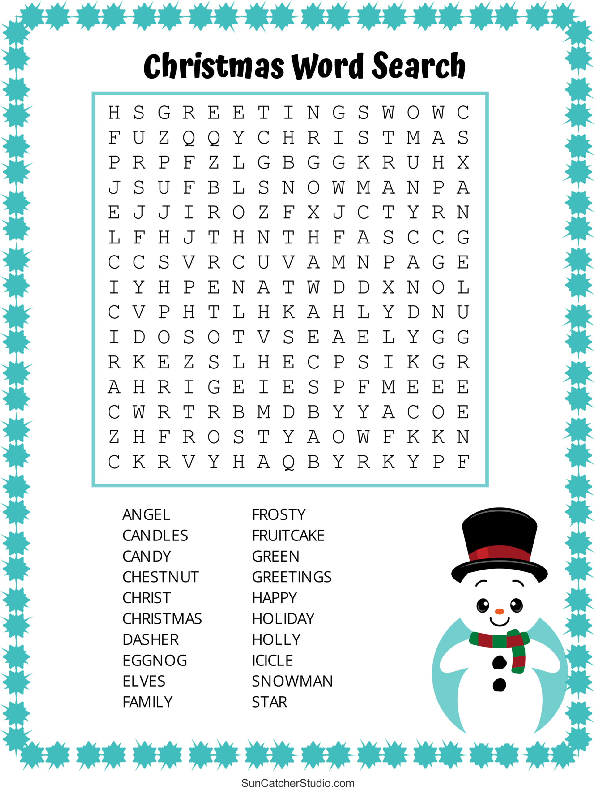 Christmas Word Search (Free Printable Pdf Puzzles) – Free in Christmas Printable Puzzles