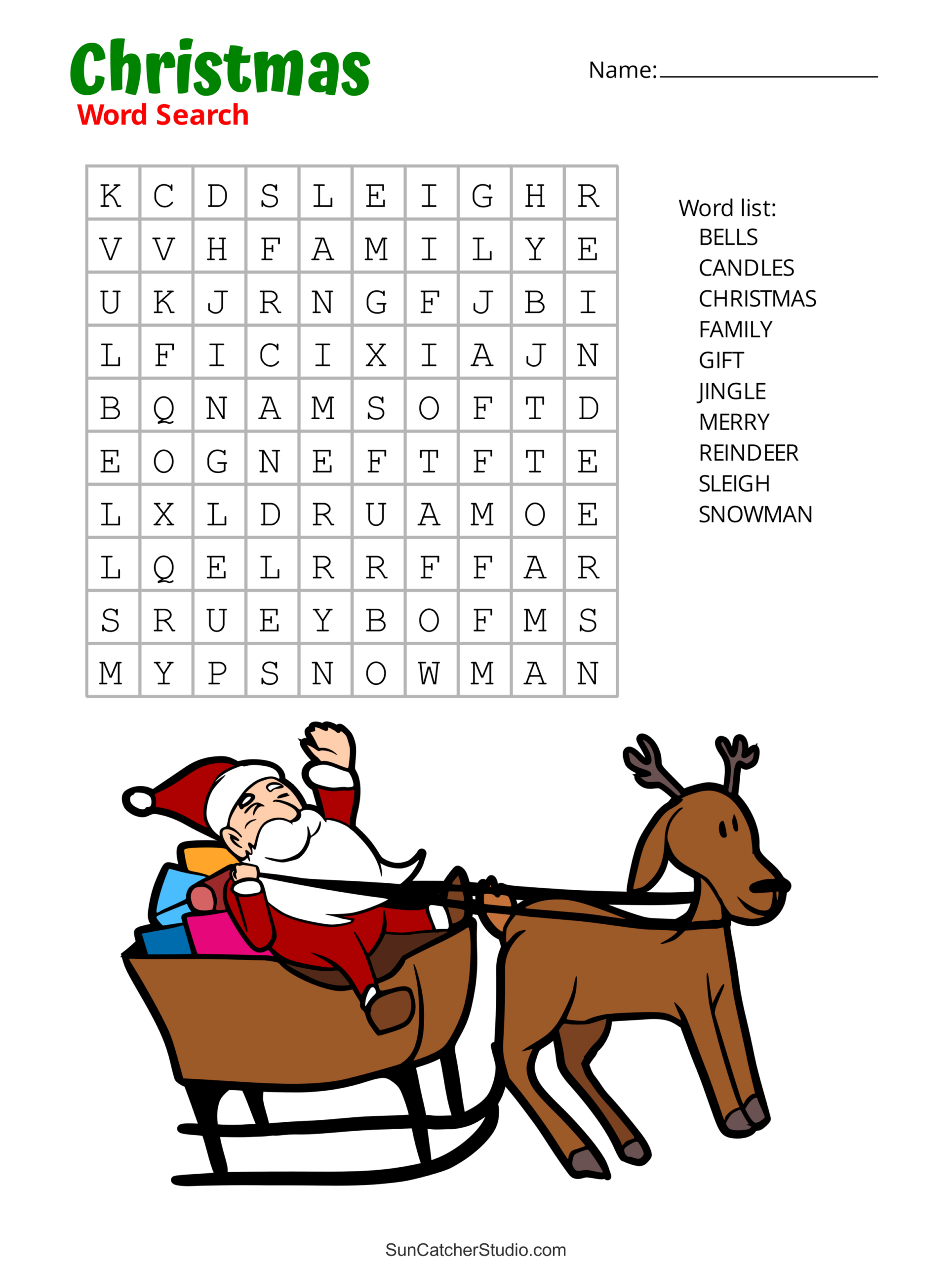 Christmas Word Search (Free Printable Pdf Puzzles) – Free regarding Christmas Holiday Word Search Printable Free