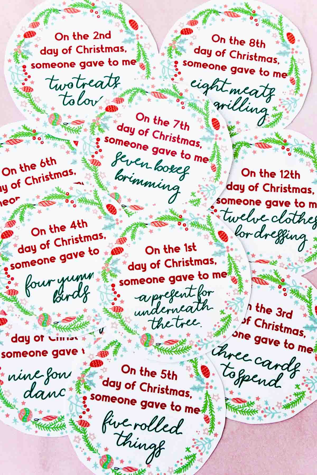 Creative 12 Days Of Christmas Gifts &amp;amp; Free Gift Tags - Play Party Plan with regard to Printable 12 Days Of Christmas Tags