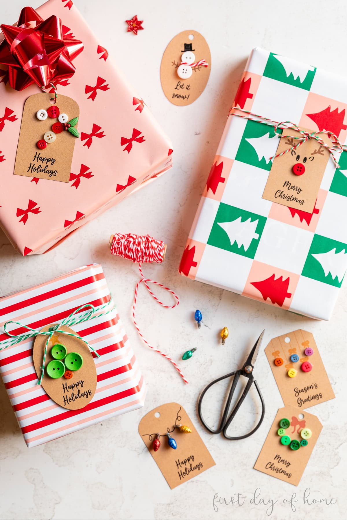 Diy Christmas Gift Tags - Free Printable | First Day Of Home throughout Diy Christmas Tags Printable