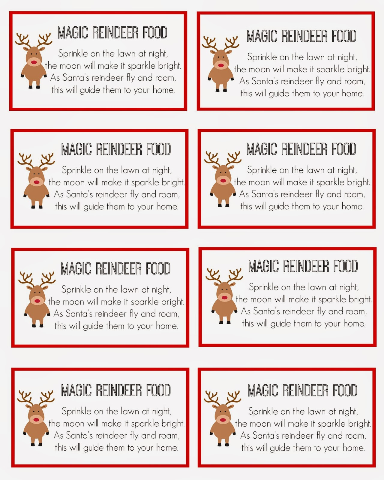 East Coast Mommy: Magic Reindeer Food pertaining to Magic Reindeer Food Printable