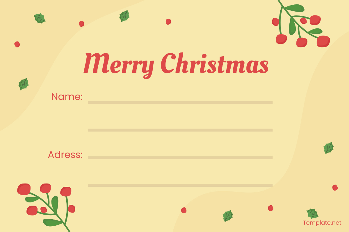 Free Blank Christmas Address Label Template To Edit Online intended for Christmas Card Mailing Labels Printable