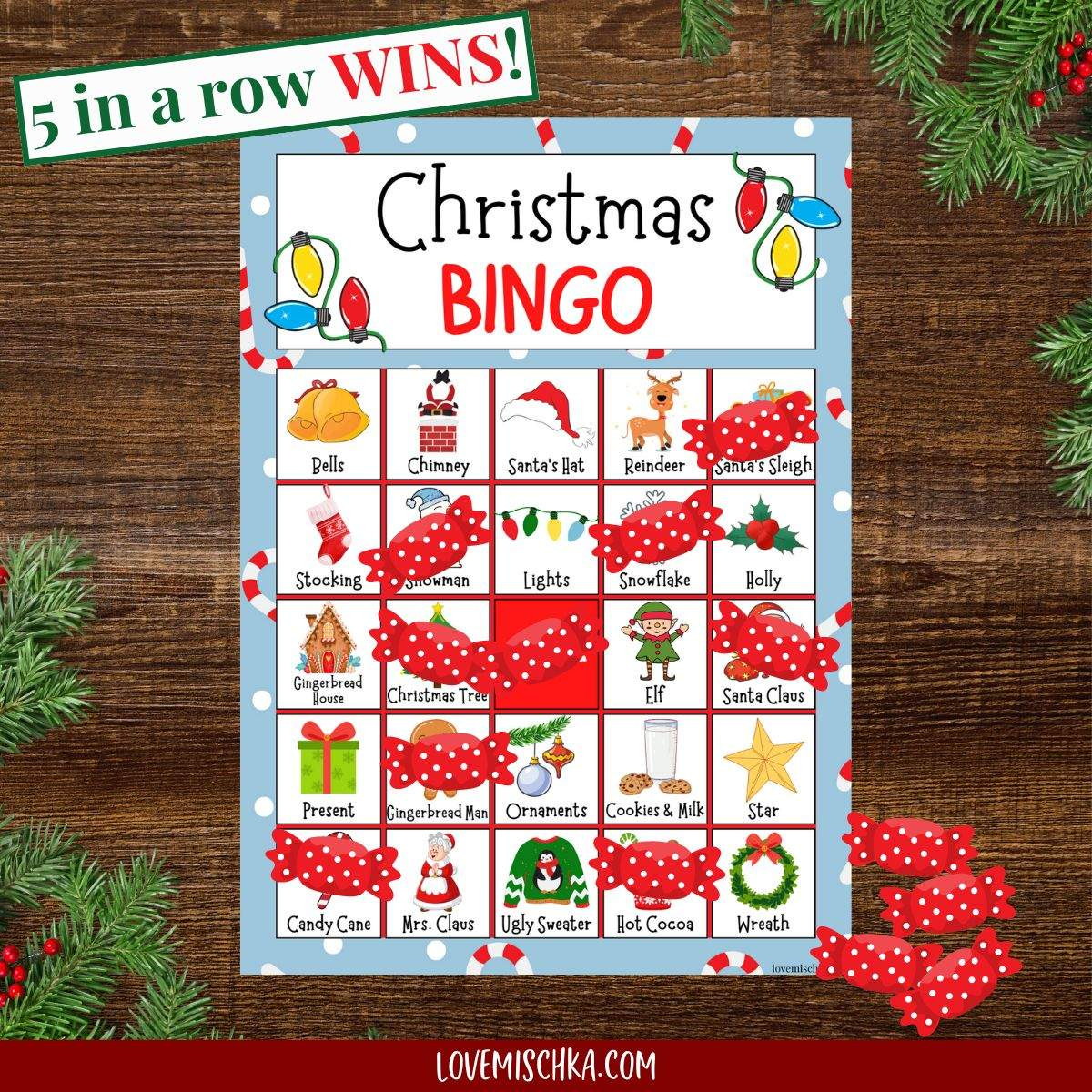 Free Christmas Bingo Printable - Love Mischka inside Christmas Bingo Printable