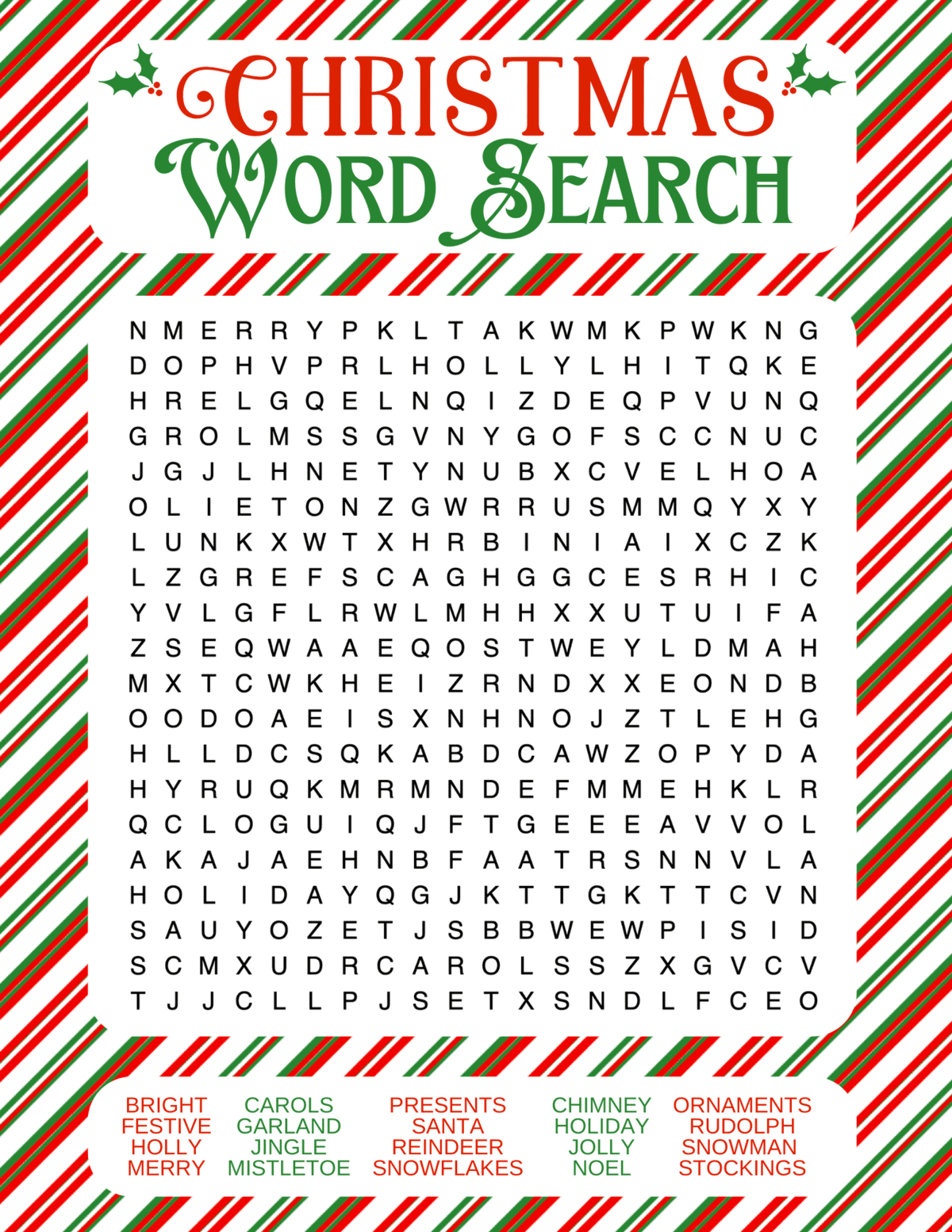 Free Christmas Word Search Printables For Kids And Adults pertaining to Holiday Word Search Printable For Adults