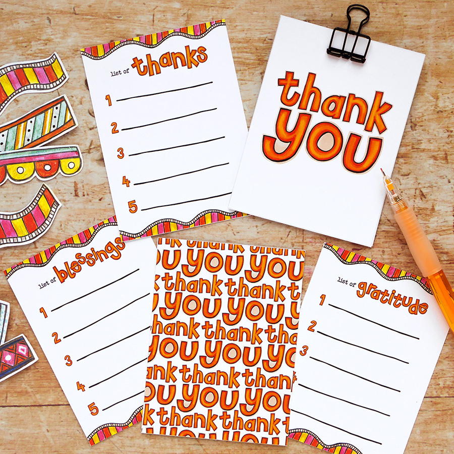 Free Gratitude Journal Cards For Your Pocket Scrapbook Pages And regarding Thank You Cards Printable Tpt
