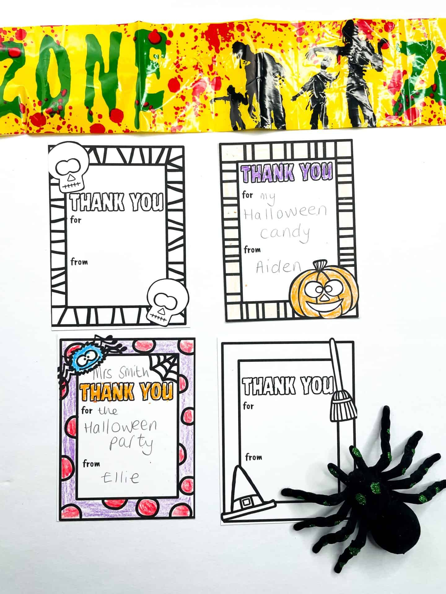 Free Halloween Thank You Cards Printable with Halloween Thank You Cards Printable Free