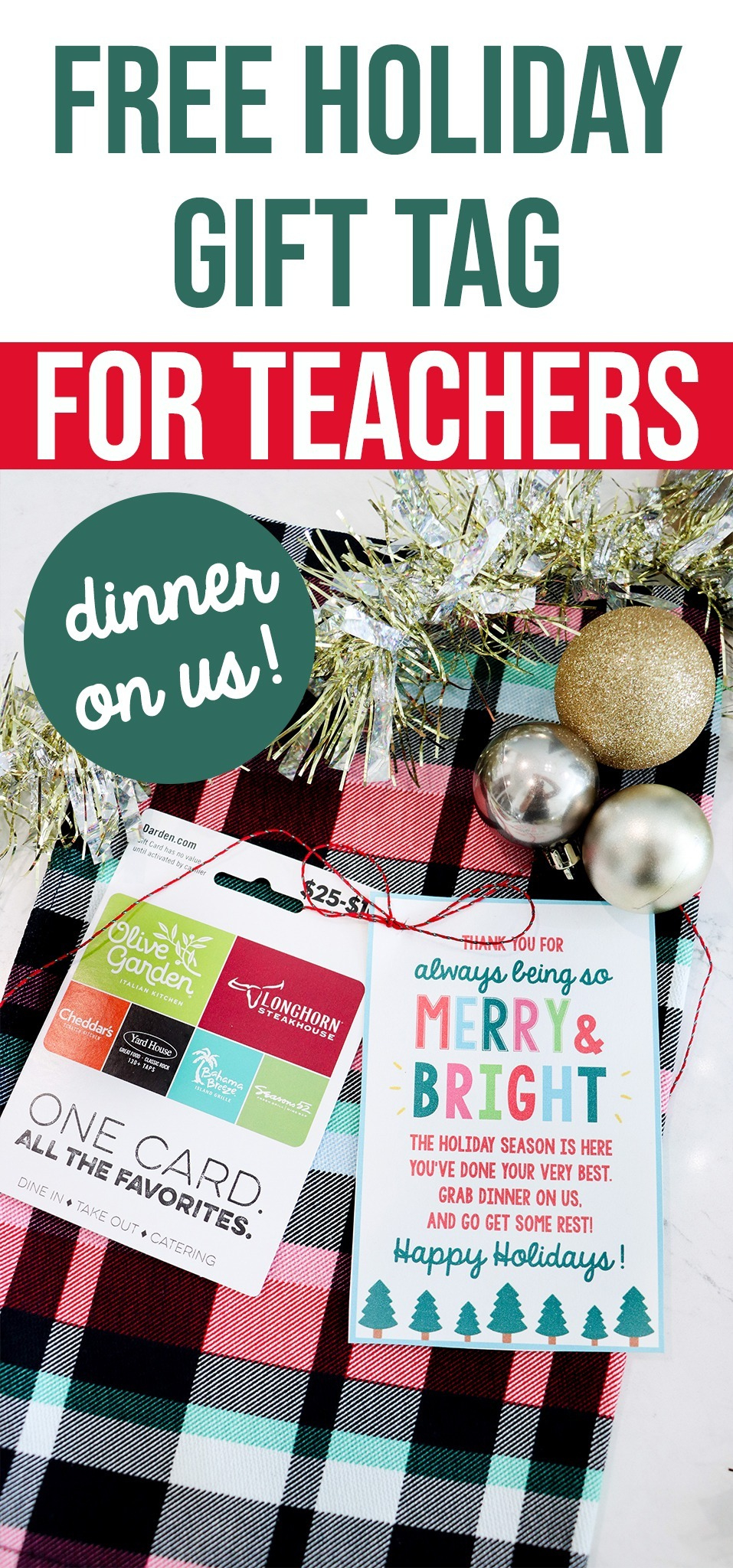 Free Holiday Gift Tag For Teachers - Simply Clarke intended for Free Printable Christmas Tags For Teachers