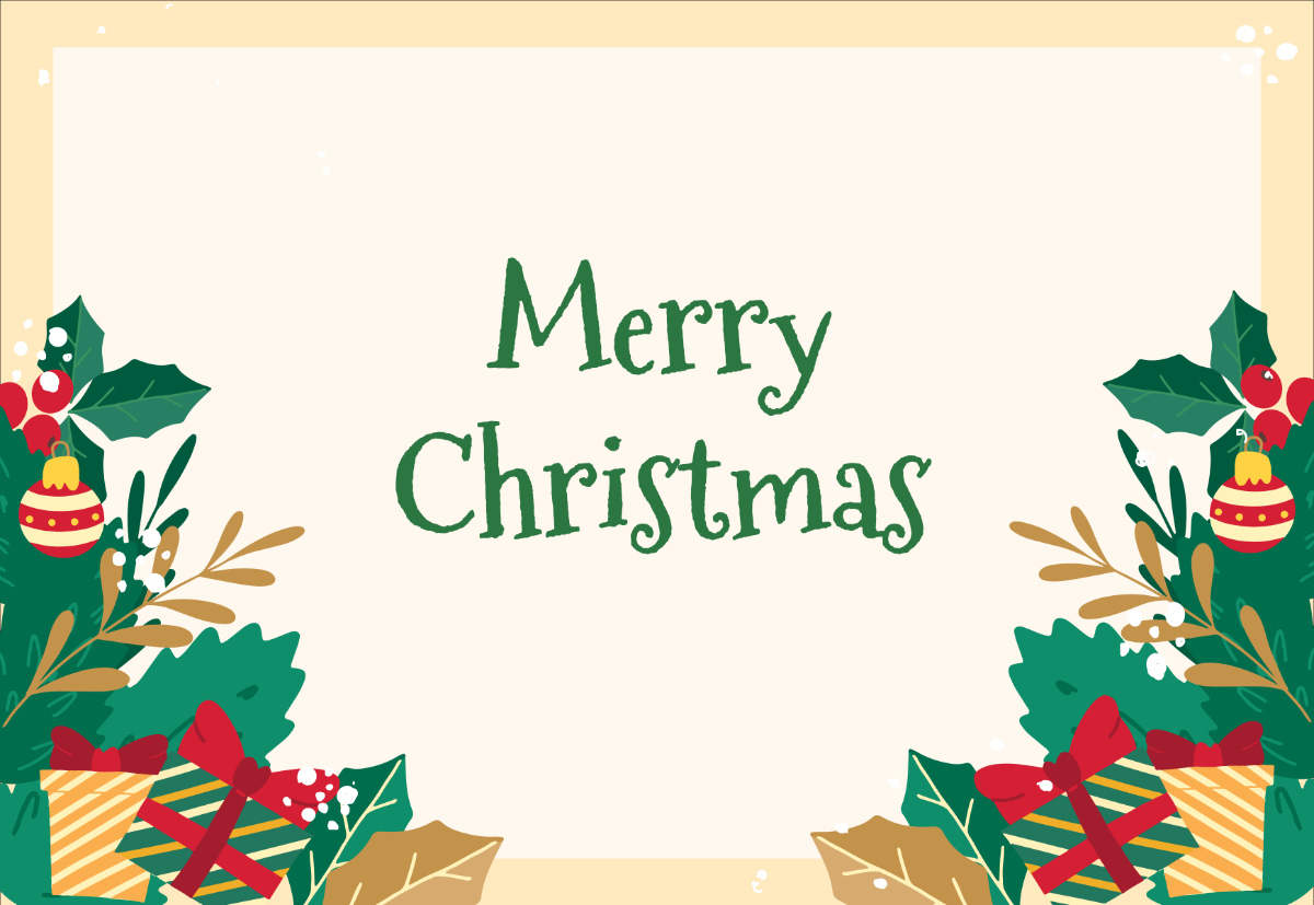 Free Printable Blank Christmas Card Template To Edit Online regarding Printable Christmas Card