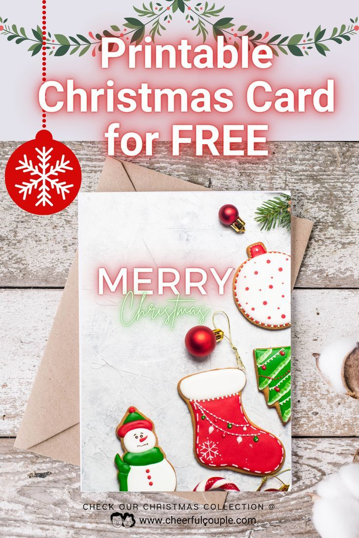 Free Printable Christmas Card - 5X7 Pdf intended for 5x7 Printable Christmas Card