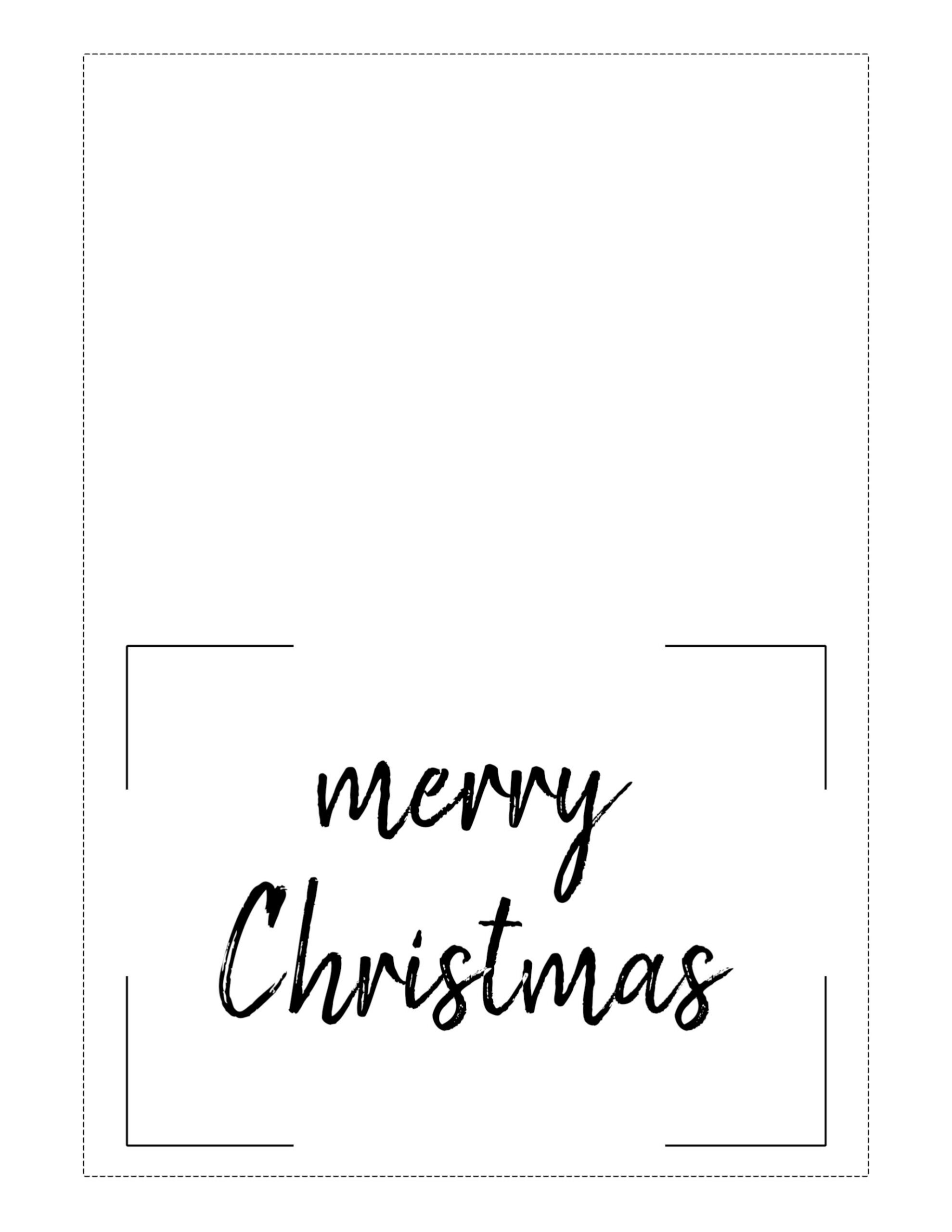 Free Printable Christmas Cards (Basic) - Paper Trail Design inside Black and White Printable Christmas Card