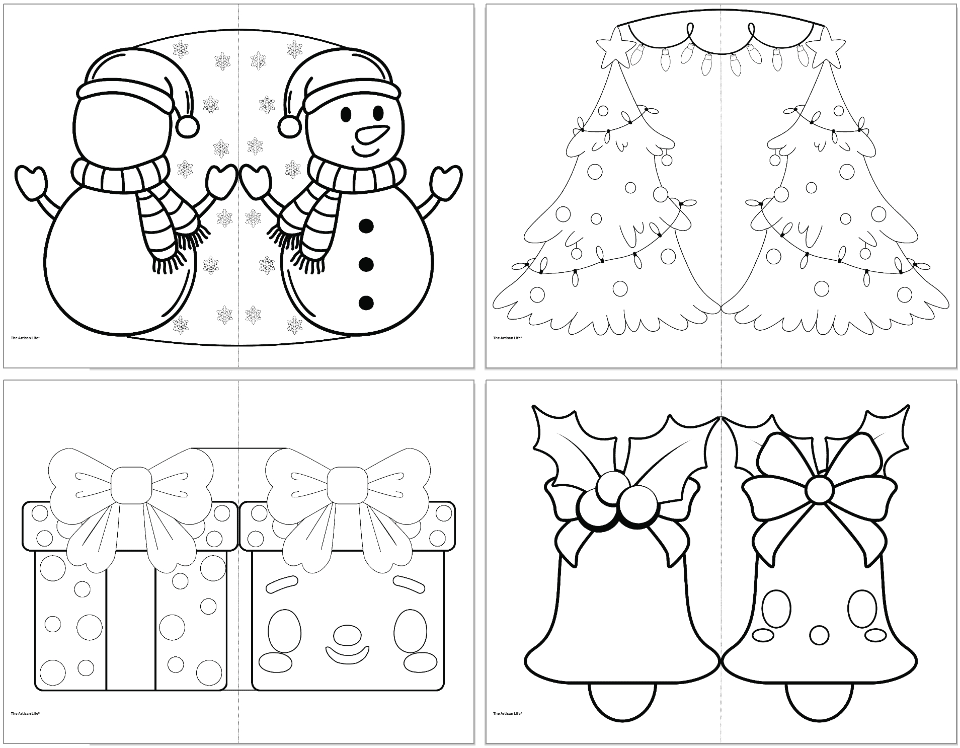 Free Printable Christmas Cards For Kids - The Artisan Life with regard to Printable Christmas Card Coloring Pages