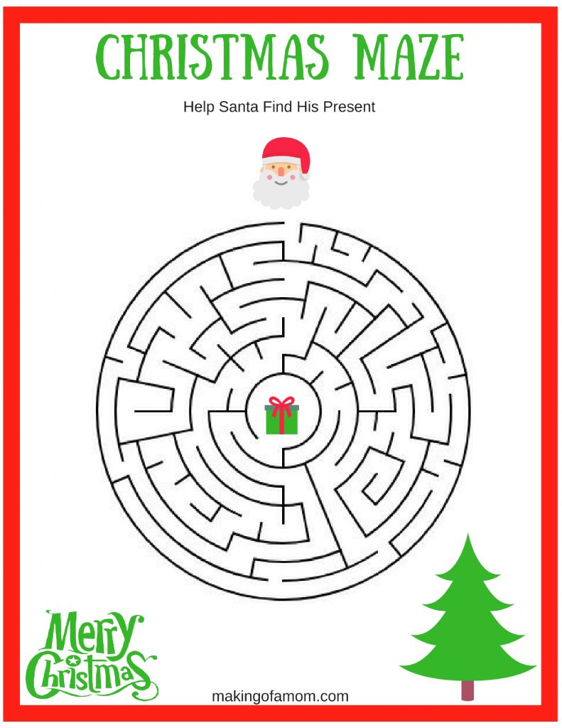 Free Printable Christmas Games - Making Of A Mom inside Free Christmas Printable Games
