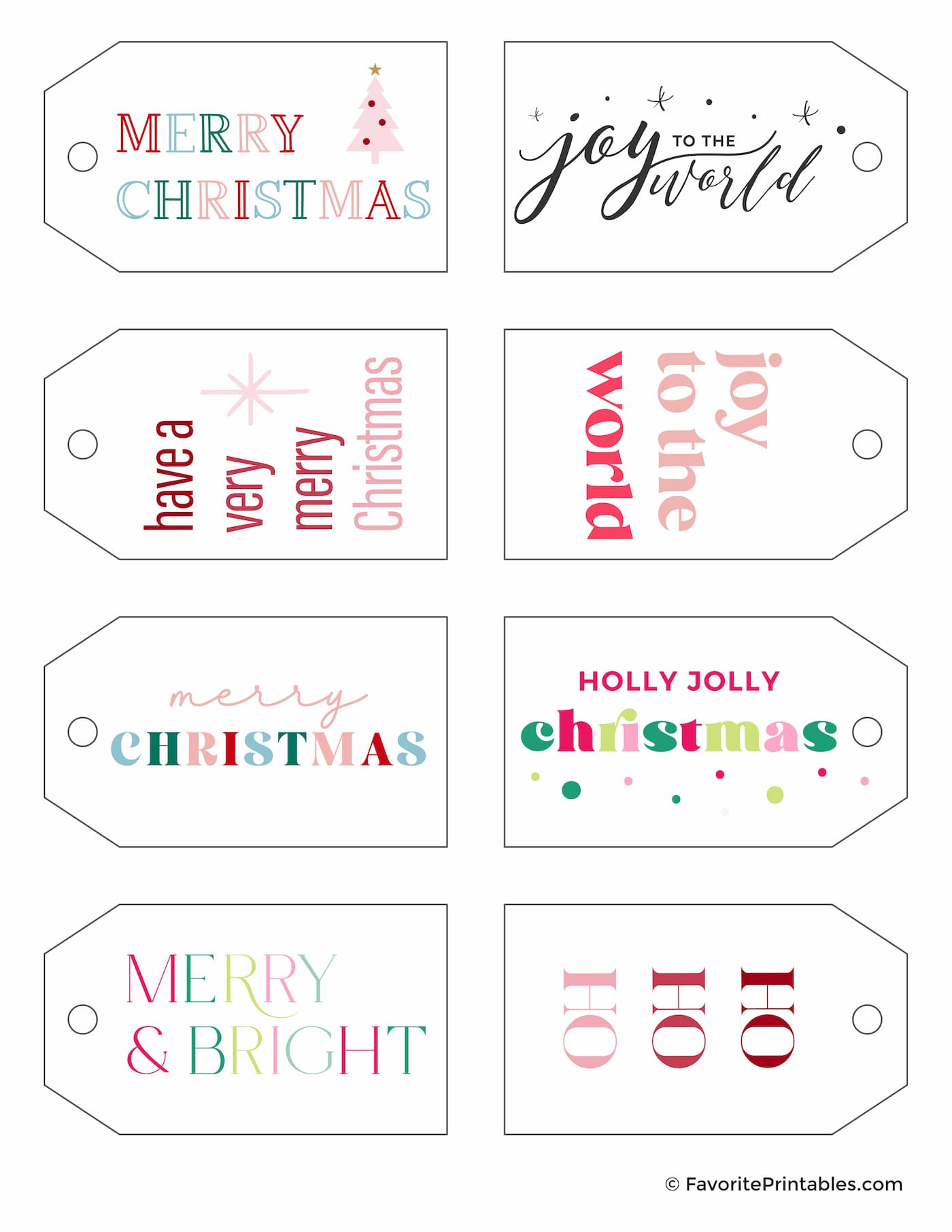 Free Printable Christmas Gift Tags - Favorite Printables in Merry Christmas Gift Tags Free Printable