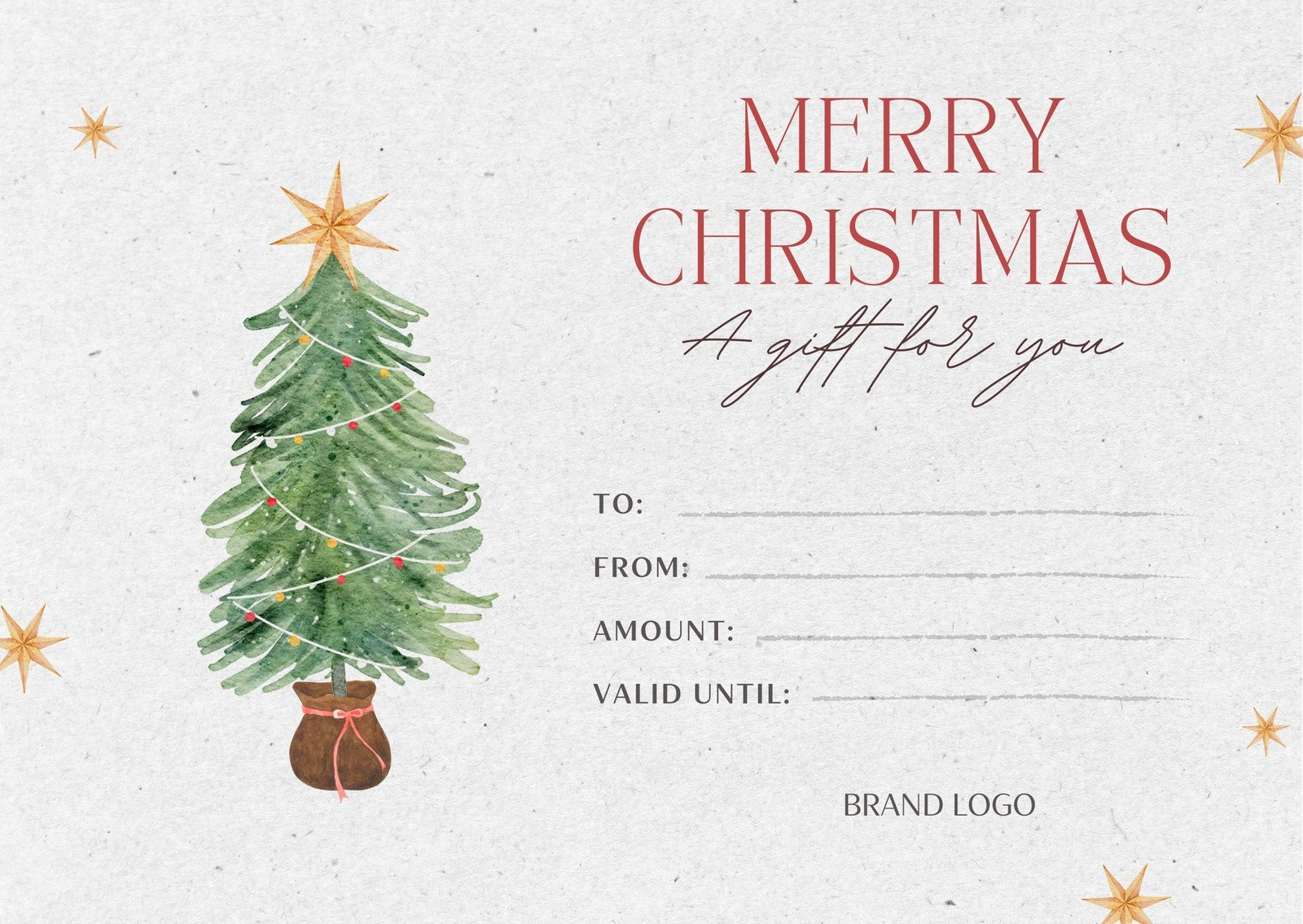 Free, Printable Custom Christmas Gift Certificate Templates | Canva within Printable Christmas Card For Gift Card
