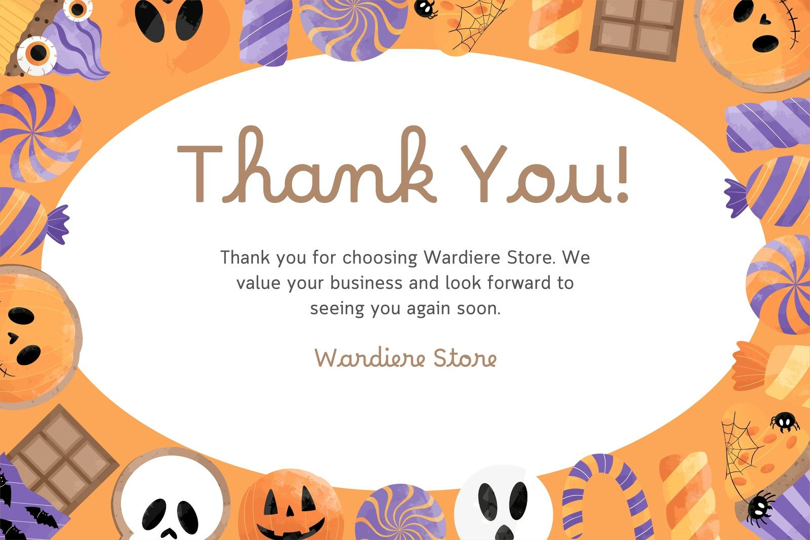 Free Printable Editable Halloween Card Templates | Canva with regard to Halloween Thank You Cards Printable Free