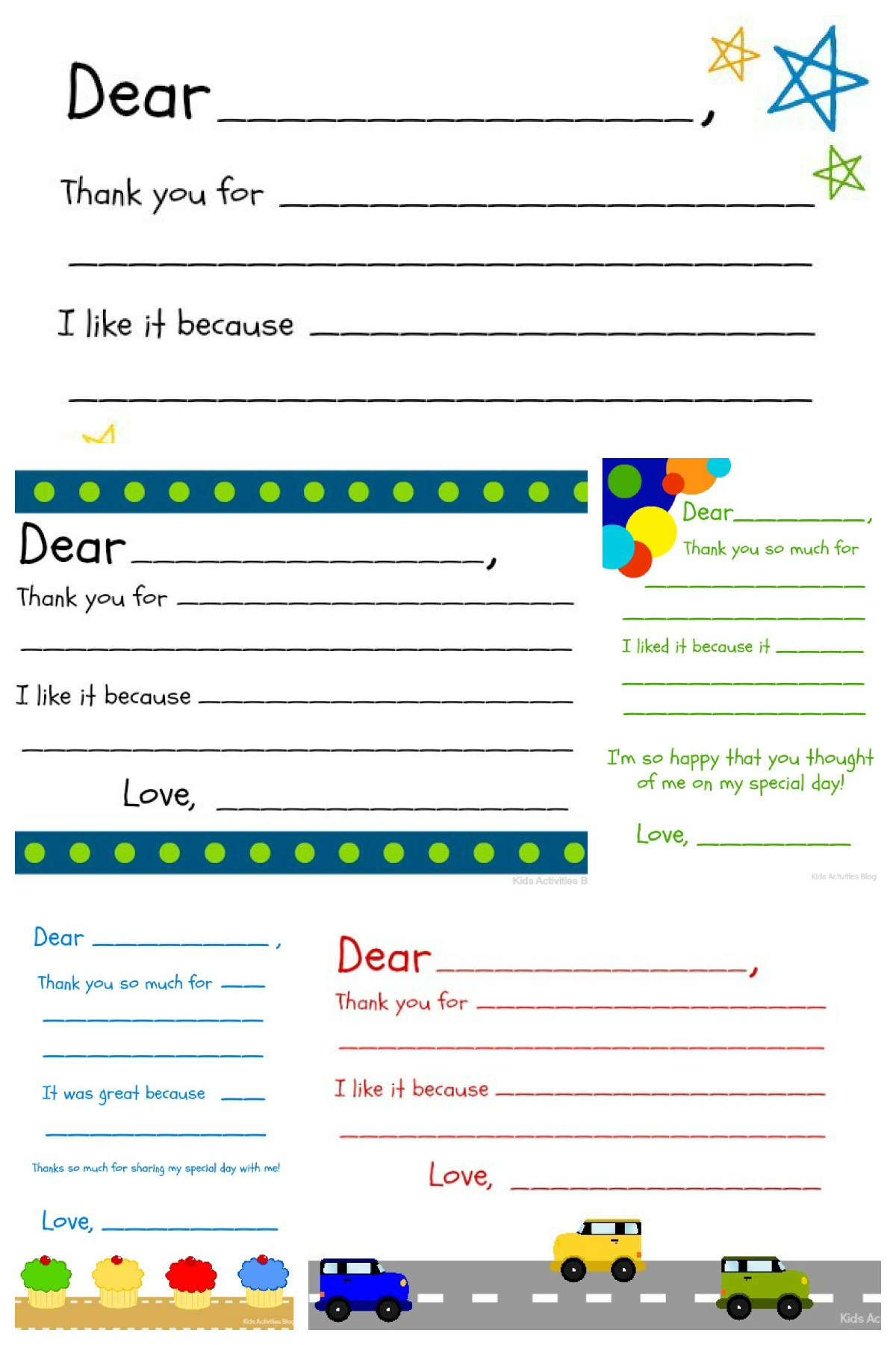 Free Printable Fill In The Blank Thank You Note | Kids Activities Blog regarding Printable Thank You Cards and Envelopes