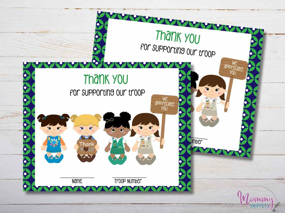 Free Printable Girl Scout Thank You Cards - Mommy Snippets in Free Printable Girl Scout Thank You Cards