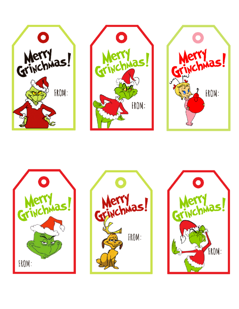 Free Printable Grinch Christmas Gift Tags | Baking You Happier with Printable Grinch Christmas Tags