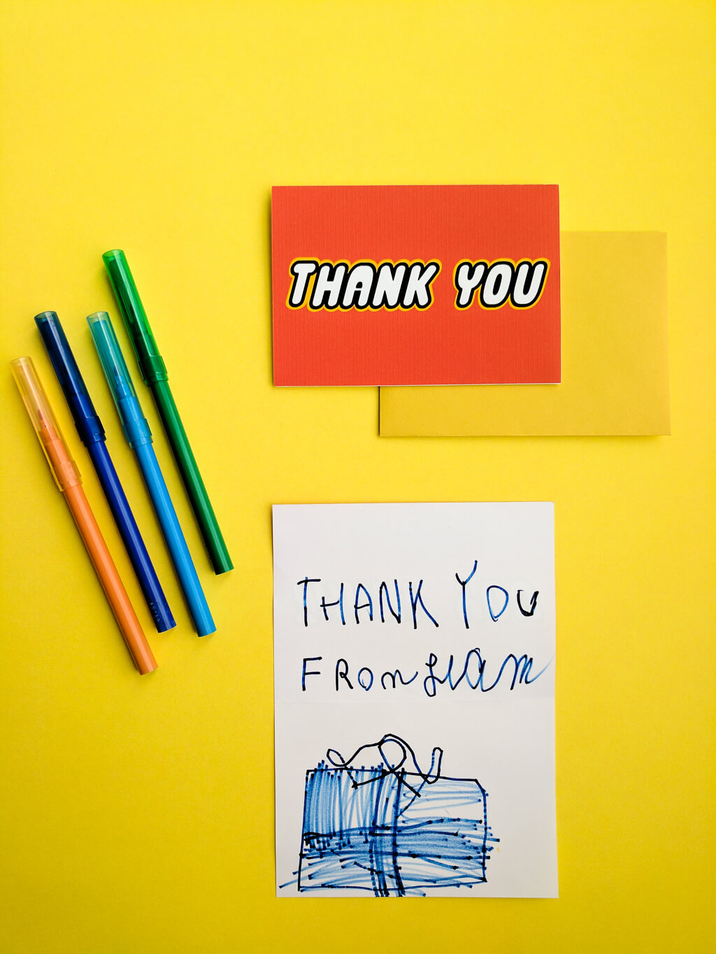 Free Printable Lego®-Inspired Thank You Cards For A Lego Birthday for Lego Thank You Cards Printable Free