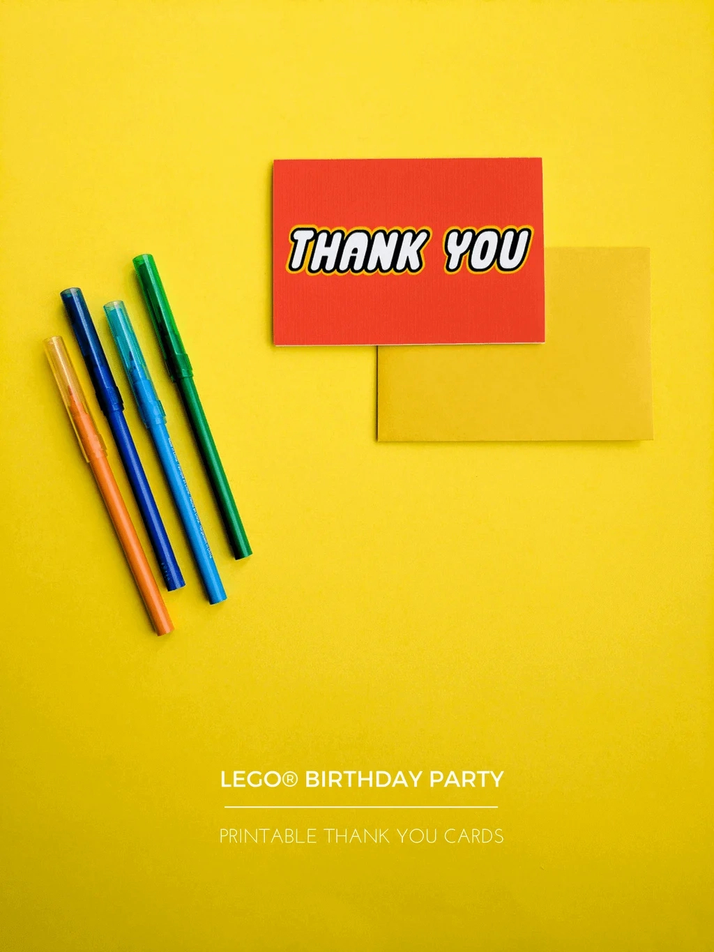 Free Printable Lego®-Inspired Thank You Cards For A Lego Birthday with Lego Thank You Cards Printable Free