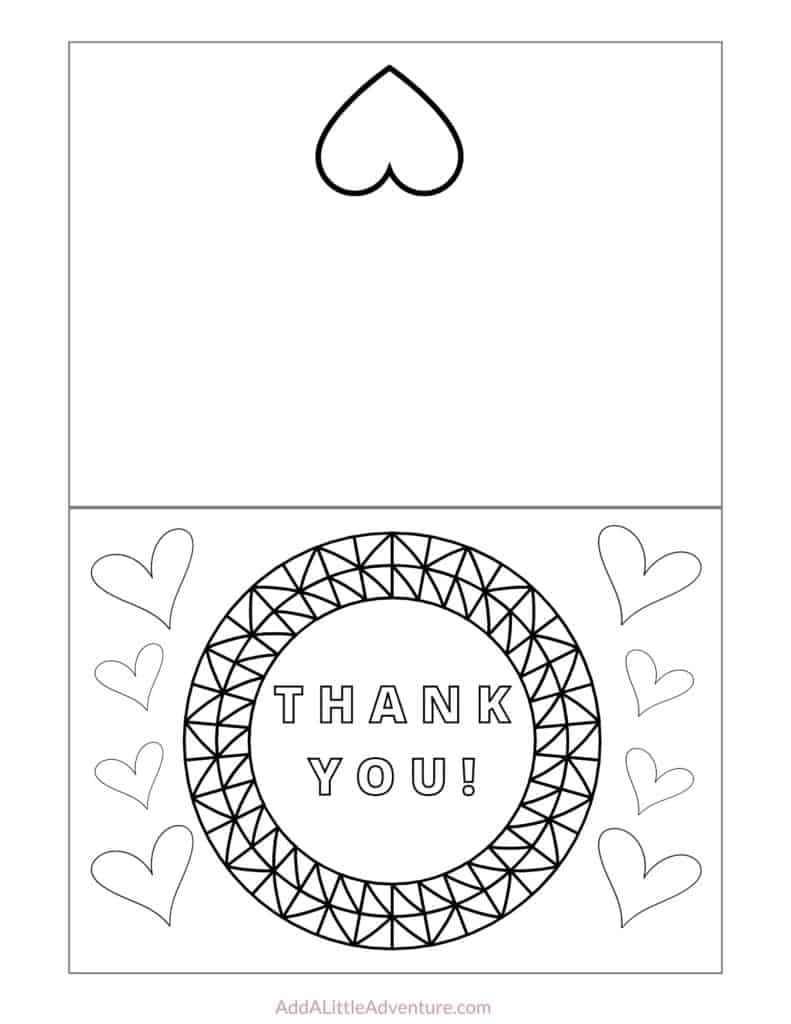 Free Printable Thank You Cards To Color - Add A Little Adventure in Color In Thank You Cards Printable