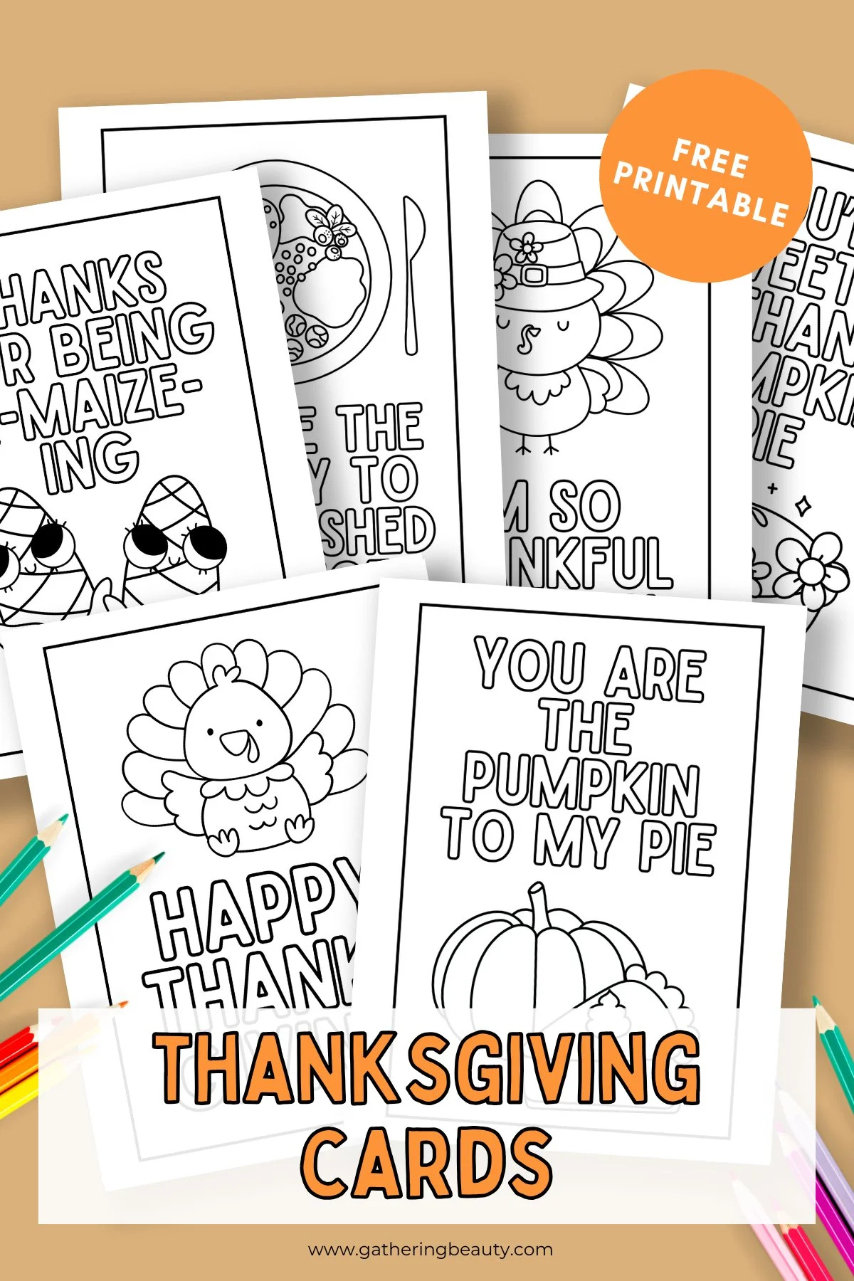 Free Printable Thanksgiving Thank You Cards — Gathering Beauty within Thanksgiving Thank You Cards Printable