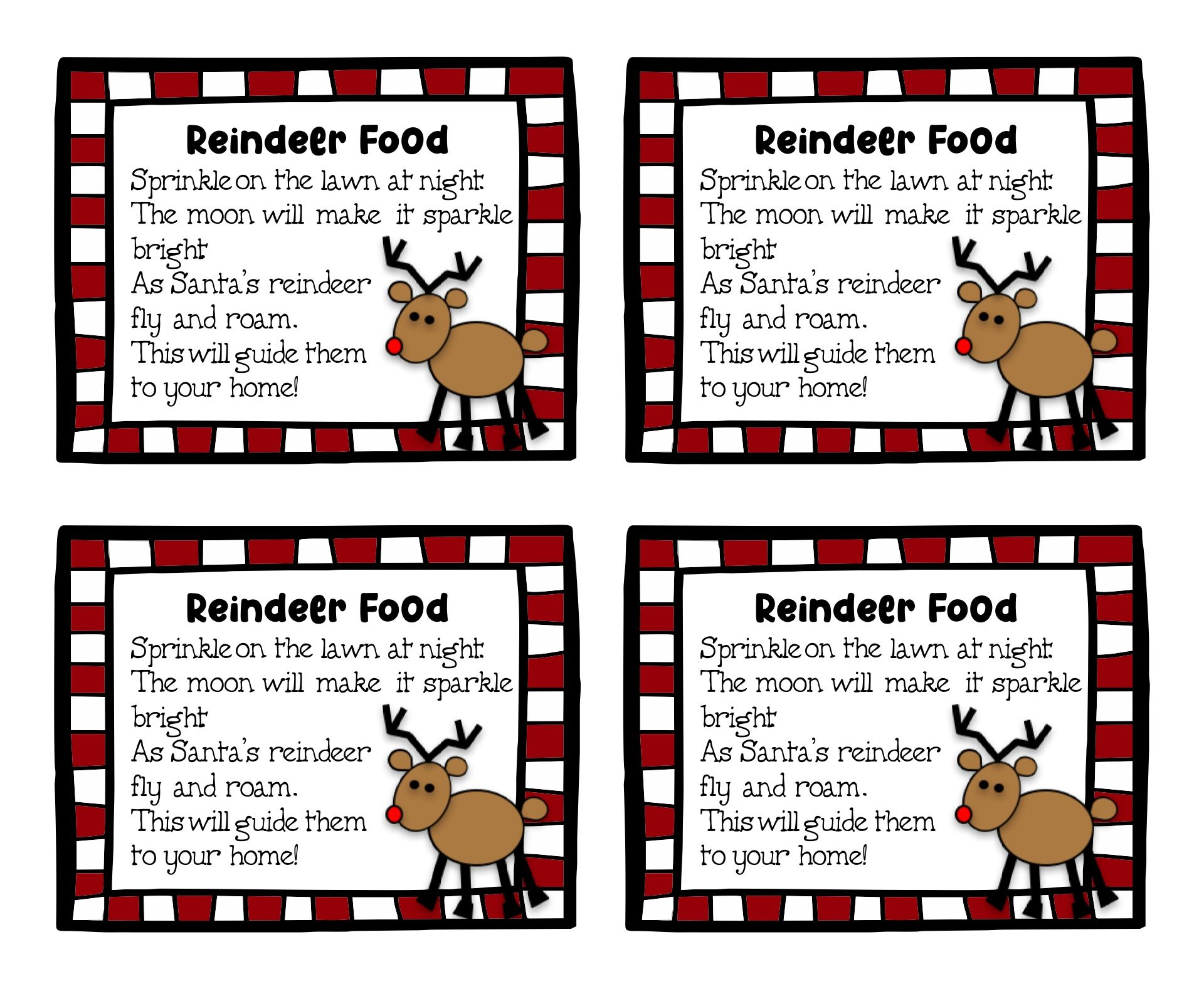 Free Reindeer Food Printable Tags - Printable Party Favors throughout Reindeer Food Printable Labels Free