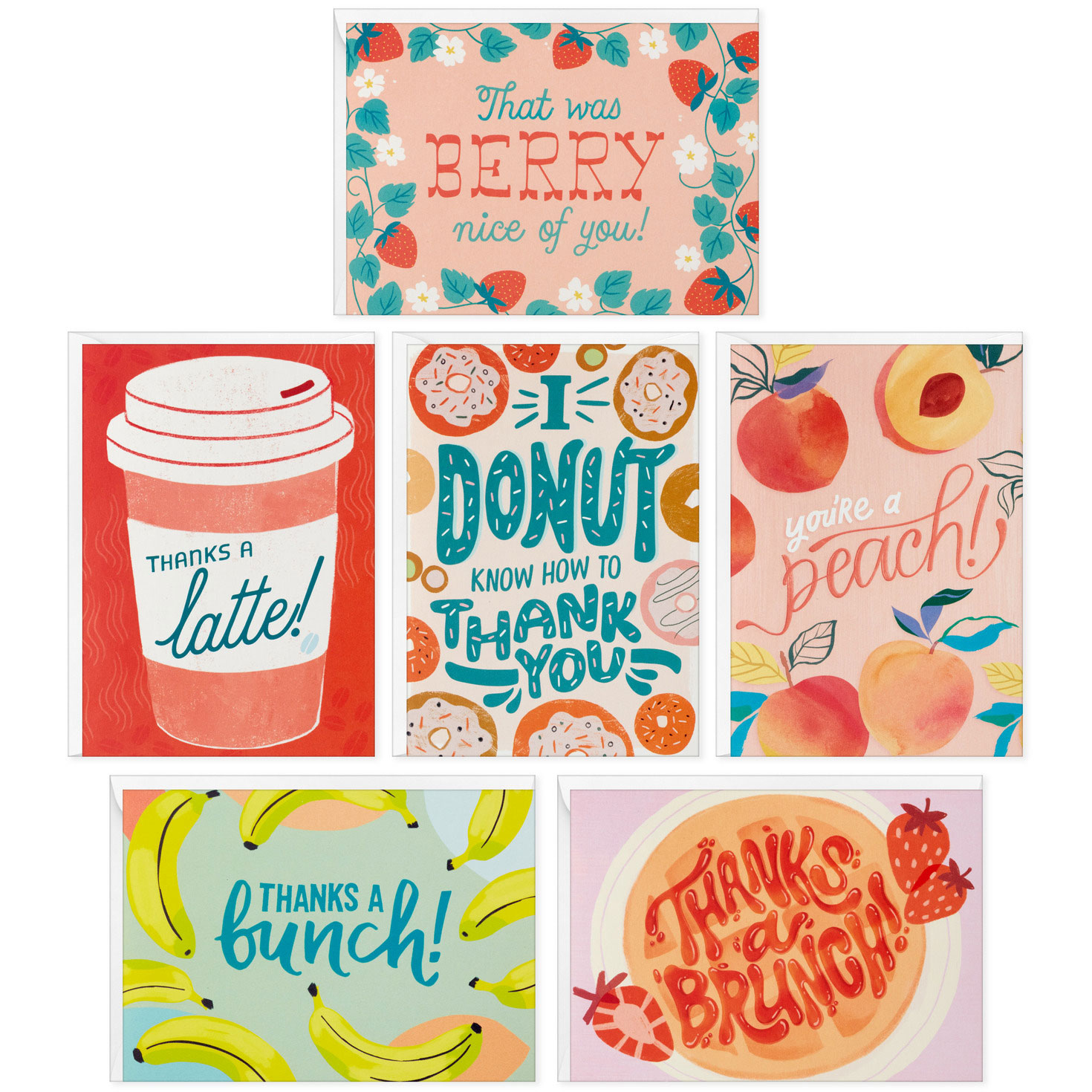 Fun Foods Thank-You Note Cards, Pack Of 36 - Note Cards for Hallmark Thank You Cards Printable