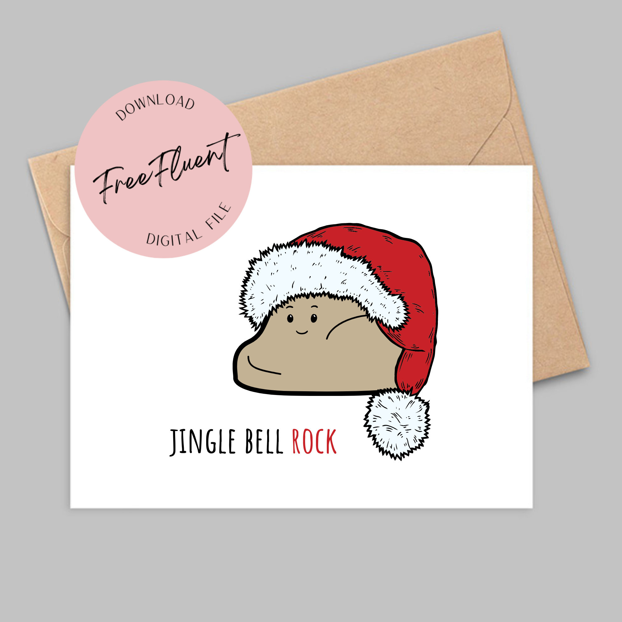 Funny Christmas Card Printable, Christmas Greeting Card, Digital in Free Printable Christmas Card Funny