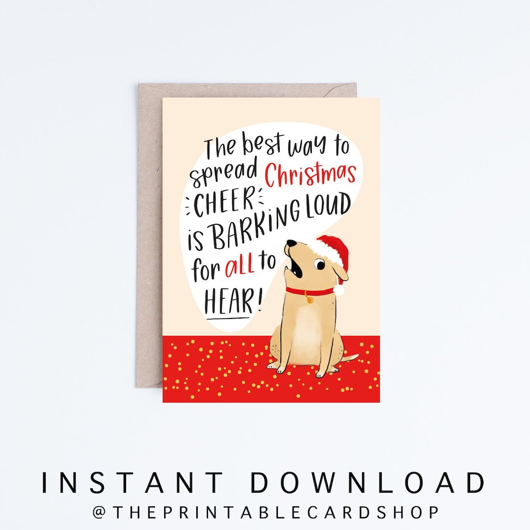 Funny Dog Christmas Cards, From The Dog Printable Christmas Cards pertaining to Printable Christmas Card Dog
