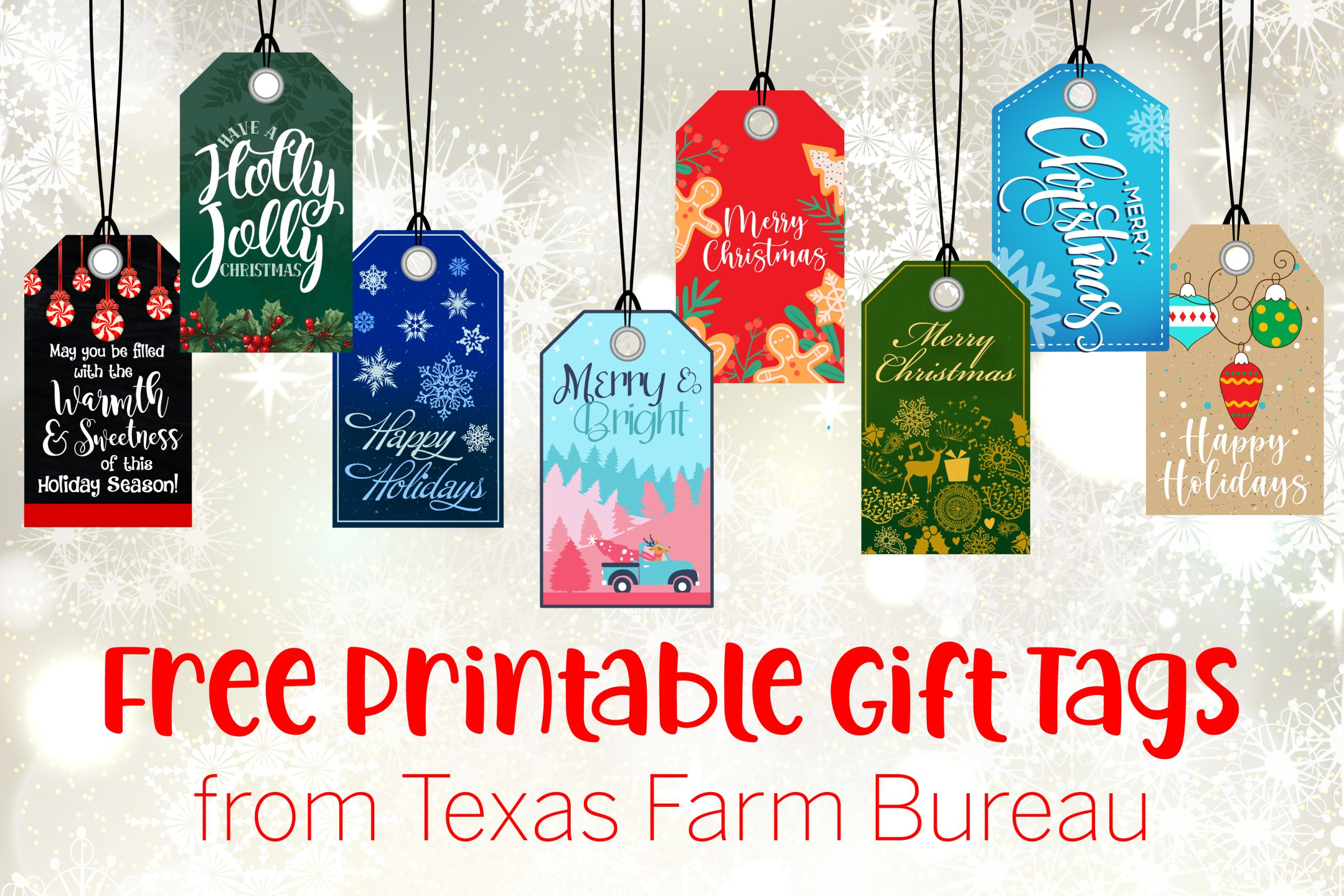 Get Free Printable Gift Tags – Texas Farm Bureau – Table Top intended for Christmas Gift Tags Free Printable
