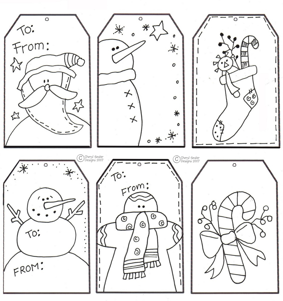 Gift Tag Coloring Page | Dreaming Of Christmas with Free Printable Coloring Christmas Gift Tags