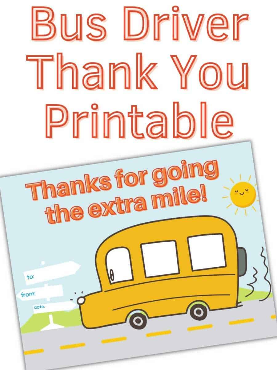 Gifts For School Appreciation Card Bus Driver throughout Free Printable Thank You Cards For Bus Driver