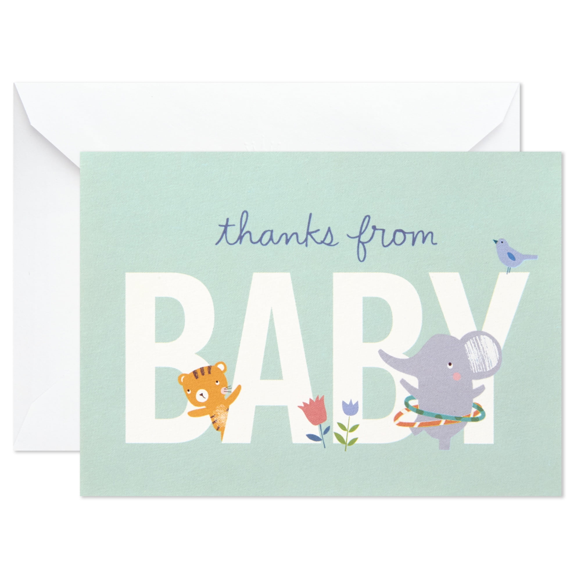 Hallmark Baby Shower Thank-You Notes, Playful Animals, 24 Ct intended for Hallmark Thank You Cards Printable