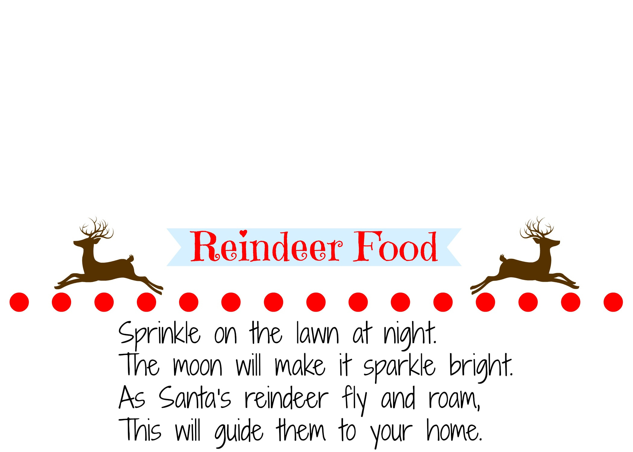Homemade Reindeer Food Recipe With Printable Labels with regard to Free Printable Reindeer Food Template