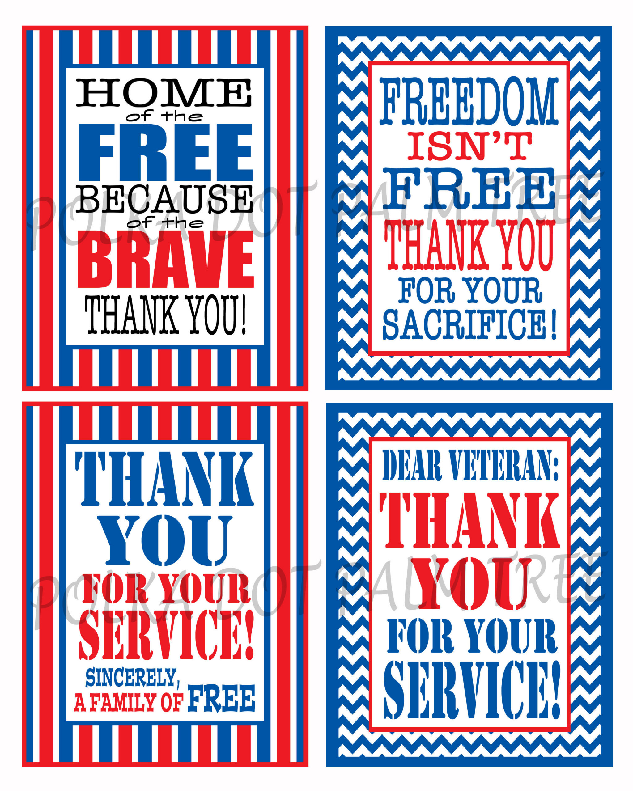 Instant Download Printable Veteran Military Patriotic Thank You intended for Thank You Veterans Cards Printable