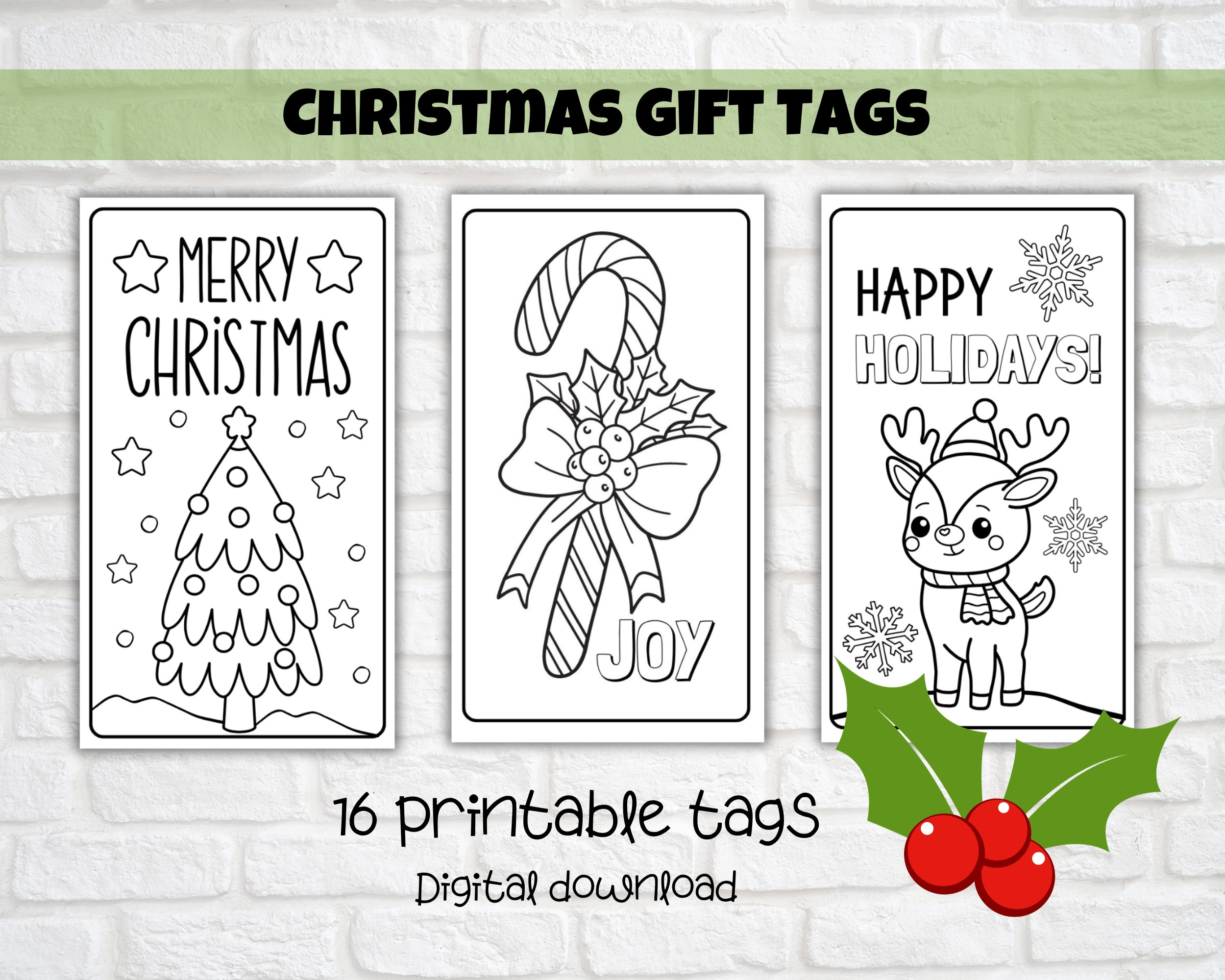 Kids Printable Christmas Tags To Colour, Sunday School Activity regarding Printable Coloring Christmas Tags