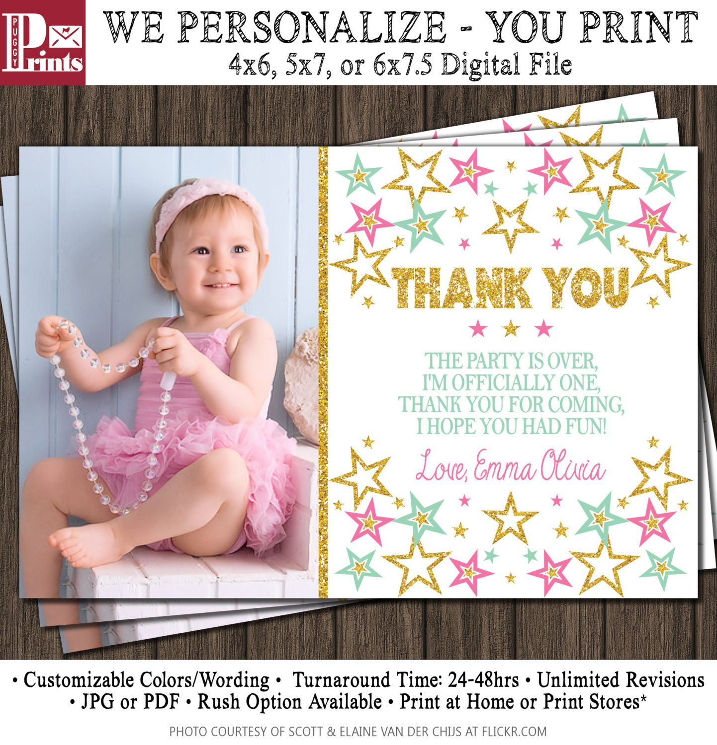Kids Thank You Cards Fill In The Blank Bear Bear With Blue pertaining to First Birthday Thank You Cards Printable