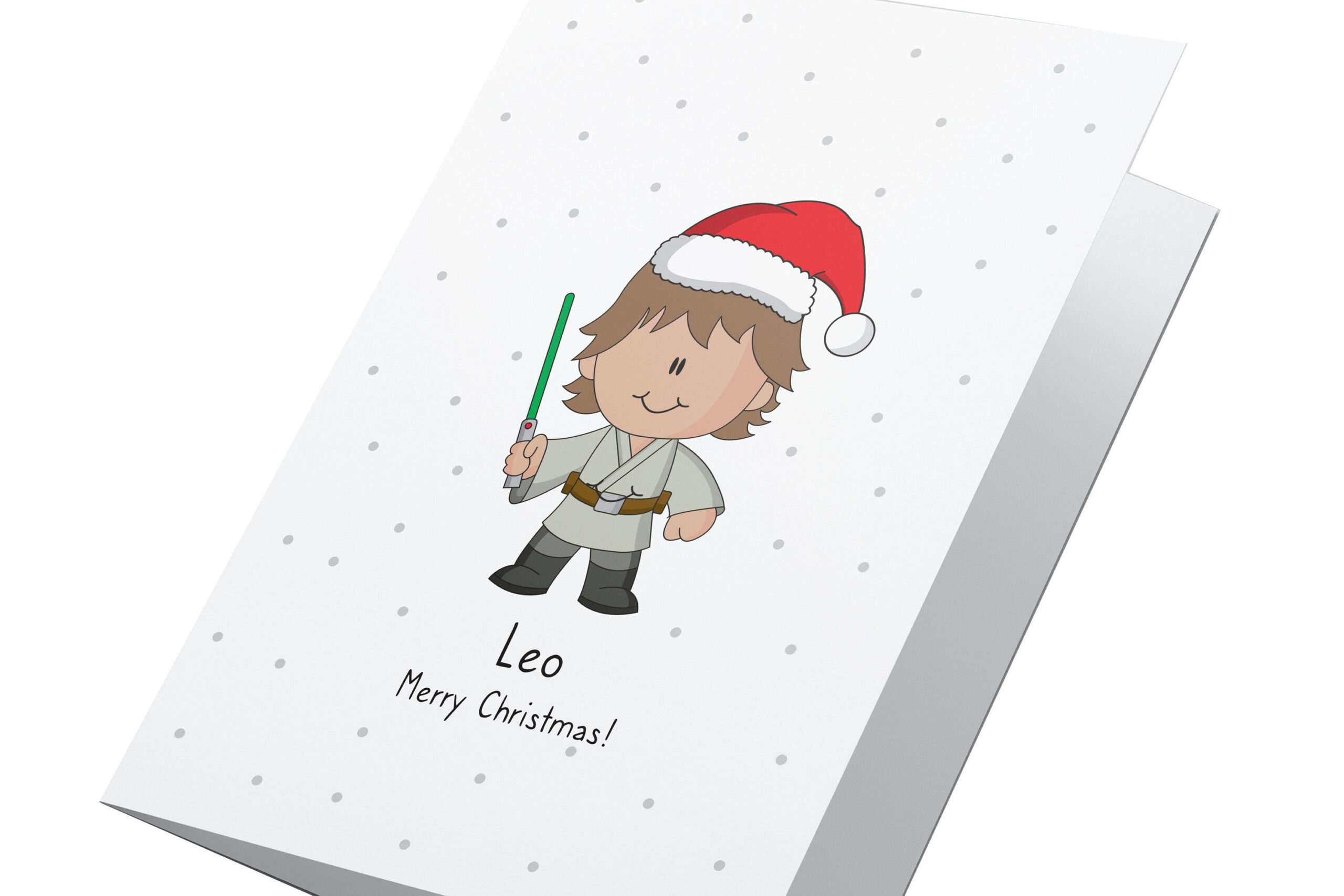 Luke Skywalker Personalisierte Star Wars Weihnachtskarte, Star within Star Wars Printable Christmas Card