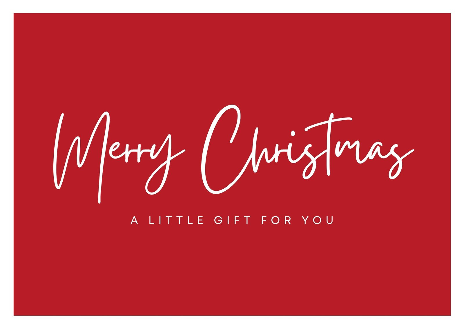 Merry Christmas Gift Card intended for Merry Christmas Printable Gift Card