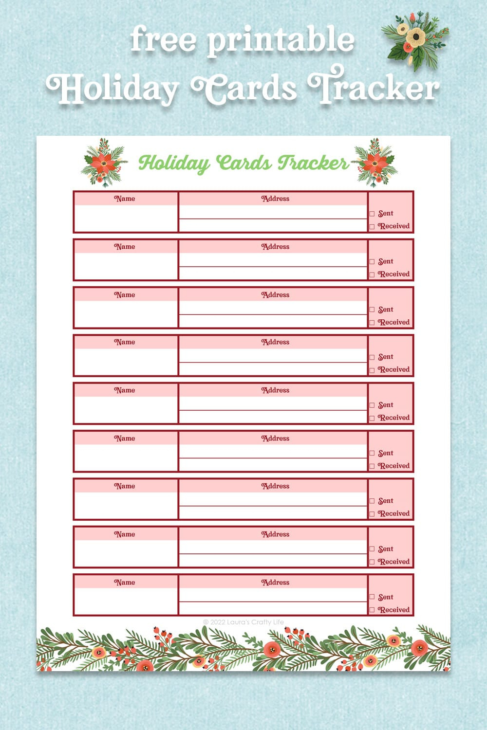 Organize Your Holiday Cards pertaining to Free Printable Christmas Card Address List