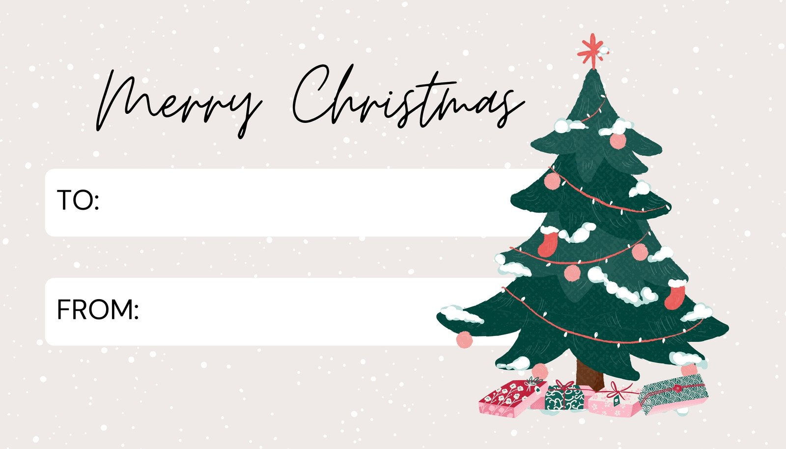 Page 2 - Free Custom Printable Christmas Tag Templates | Canva for Printable Christmas Card to and From