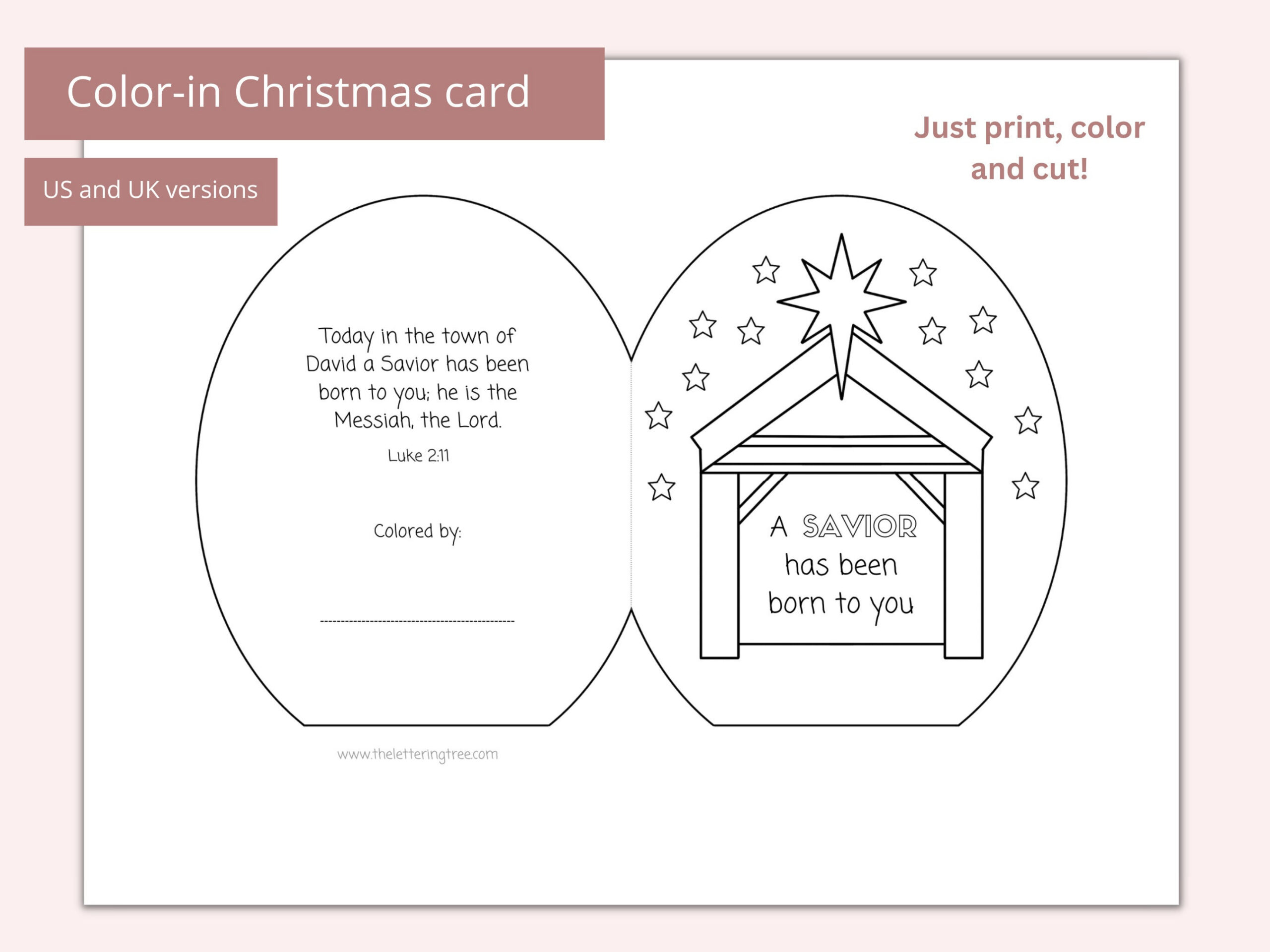 Printable Christmas Card | Christian Christmas Craft | Bible intended for Printable Christmas Card Craft