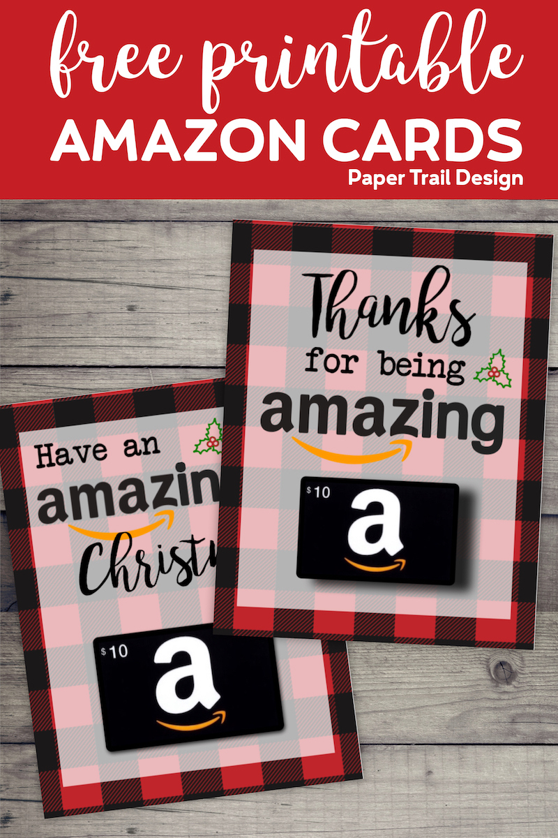 Printable Christmas Gift Card Holders For Amazon - Paper Trail Design with regard to Amazon Printable Gift Card Christmas Theme