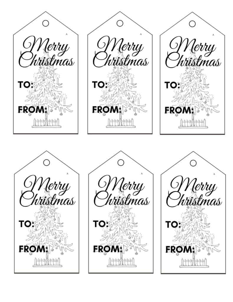 Printable Christmas Tags - Pdfs - Add A Little Adventure throughout Black And White Printable Christmas Tags